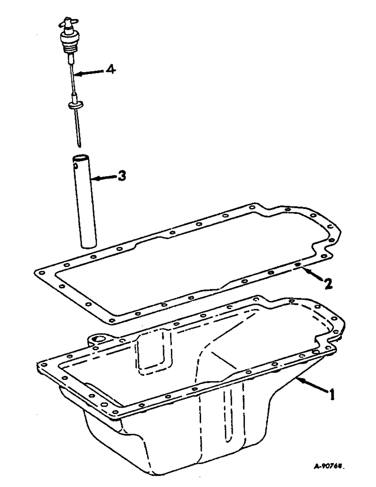 Схема запчастей Case IH 674 - (12-29) - CRANKCASE OIL PAN Power