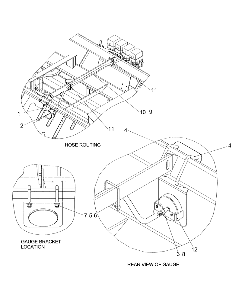 Схема запчастей Case IH 1240 - (75.110.10) - LIQUID FERTILIZER SYSTEM WITH TRACTOR MOUNTED TANKS - FITTINGS AND VALVES (75) - SOIL PREPARATION