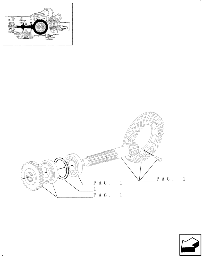 Схема запчастей Case IH JX70U - (1.32.1[03]) - CENTRAL REDUCTION GEARS - ADJUSTING SHIMS (03) - TRANSMISSION