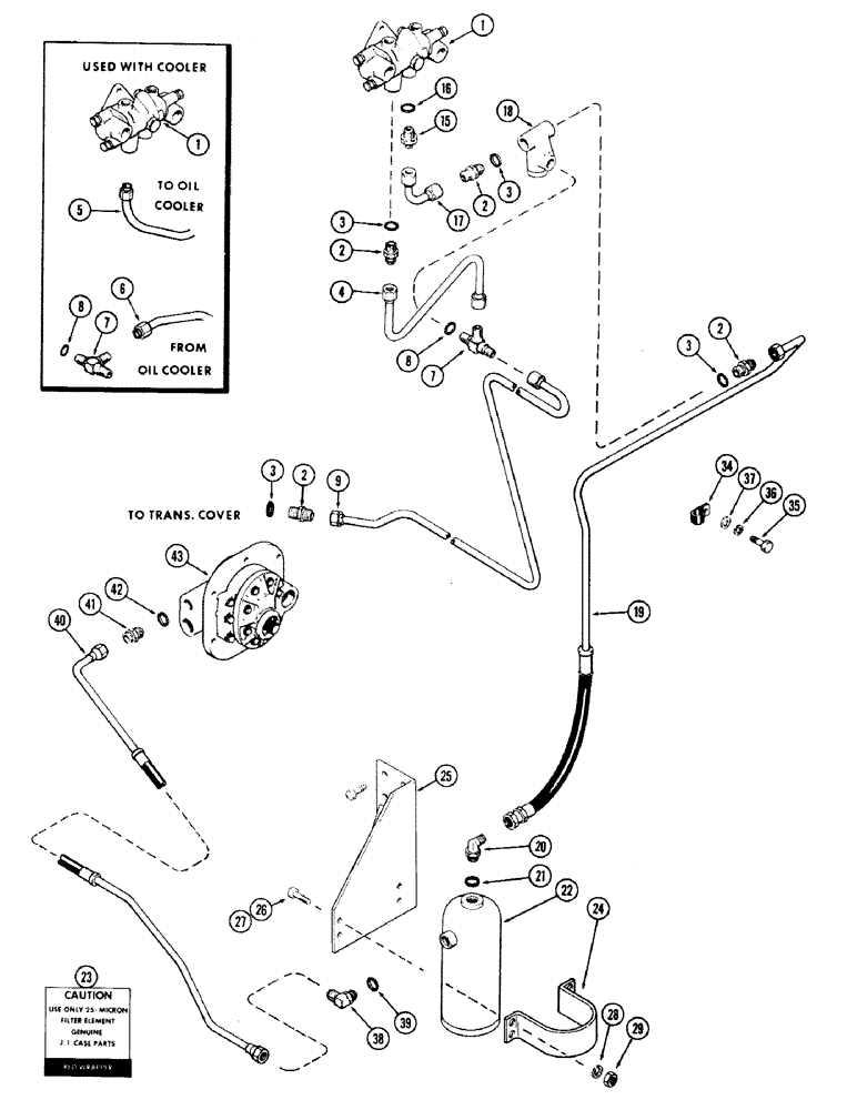 Схема запчастей Case IH 870 - (117A) - HYDROSTATIC STEERING SYSTEM, WITH HYDRAULIC BRAKES, POWER SHIFT,USED PRIOR TO TRAC. SER. NO. 8675001 (05) - STEERING