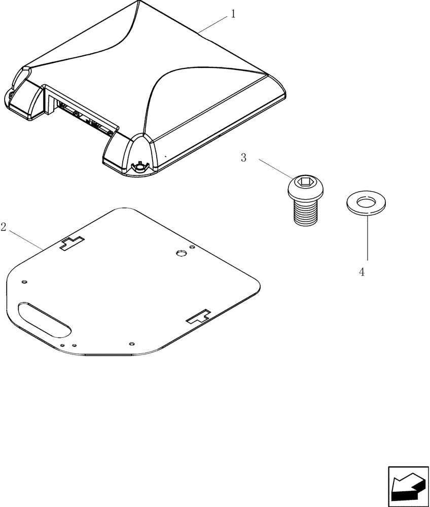 Схема запчастей Case IH 9010 - (55.440.12[04]) - GPS MOUNT - 9010 (55) - ELECTRICAL SYSTEMS