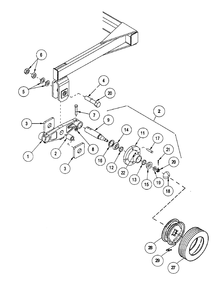 Схема запчастей Case IH CONCORD - (B16) - WALKBEAM, PACKER 