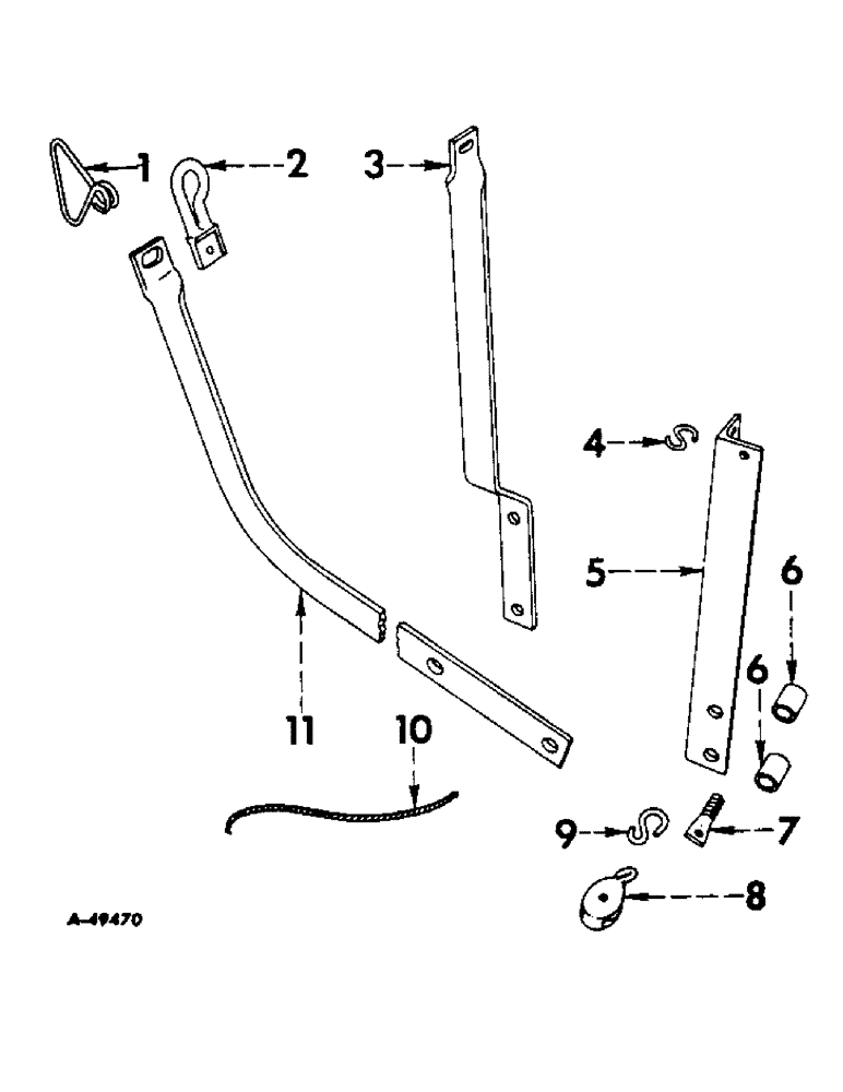 Схема запчастей Case IH 185 - (B-26) - UNIVERSAL MARKER ROPE GUIDE ARMS 