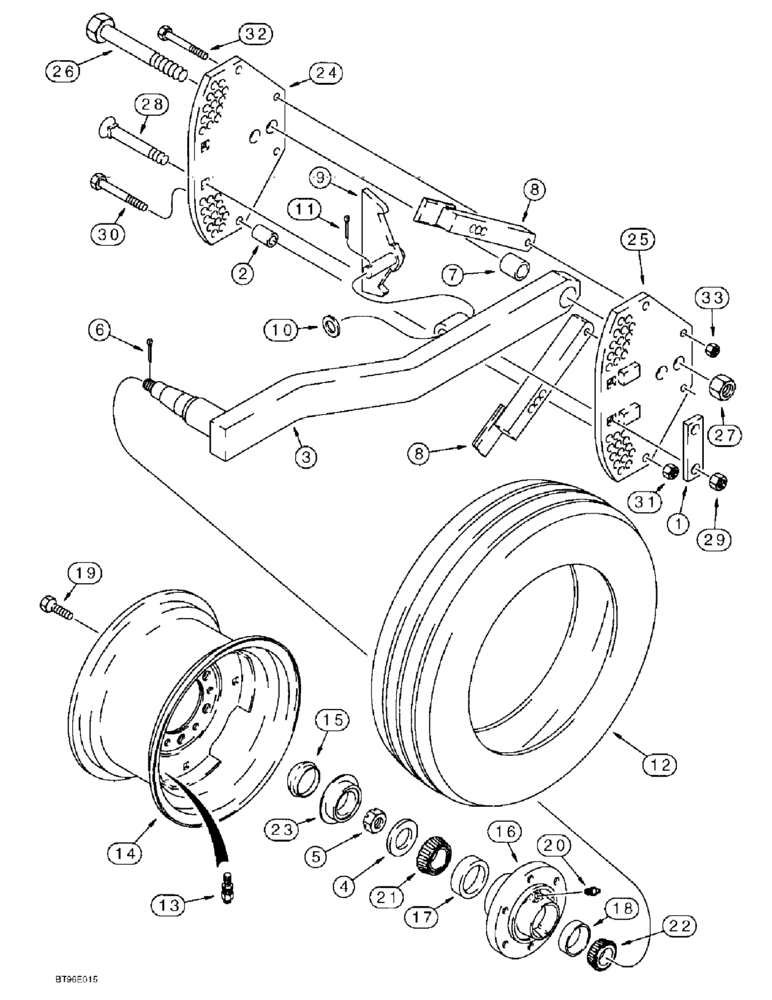 Схема запчастей Case IH 145 - (09-12) - GAUGE WHEEL, 5 FURROW RIGID PLOWS, AUTOMATIC TRIP PLOWS BUILT 1979 AND AFTER, W/ 6 BOLT WHEEL HUBS (09) - CHASSIS/ATTACHMENTS