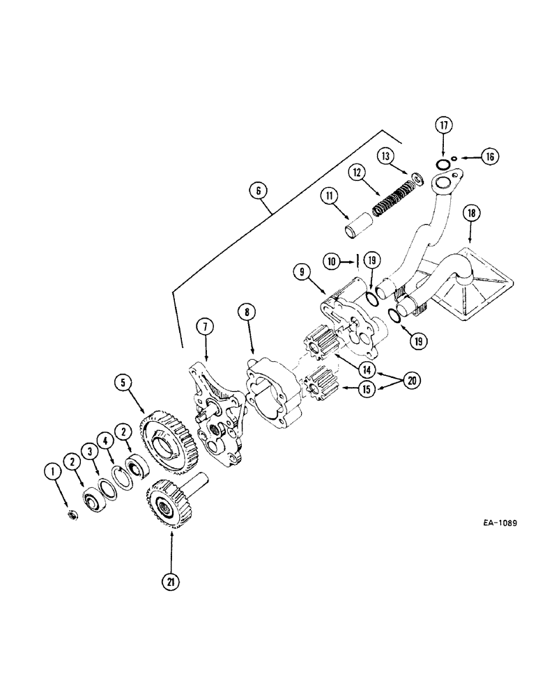 Схема запчастей Case IH 685 - (2-072) - OIL PUMP (02) - ENGINE