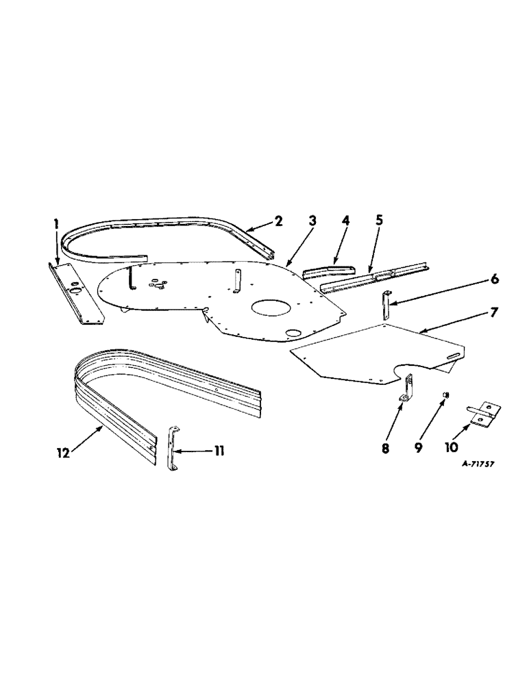 Схема запчастей Case IH 50 - (A-051) - PICKUP UNIT - LEFT SIDE SHEET (58) - ATTACHMENTS/HEADERS