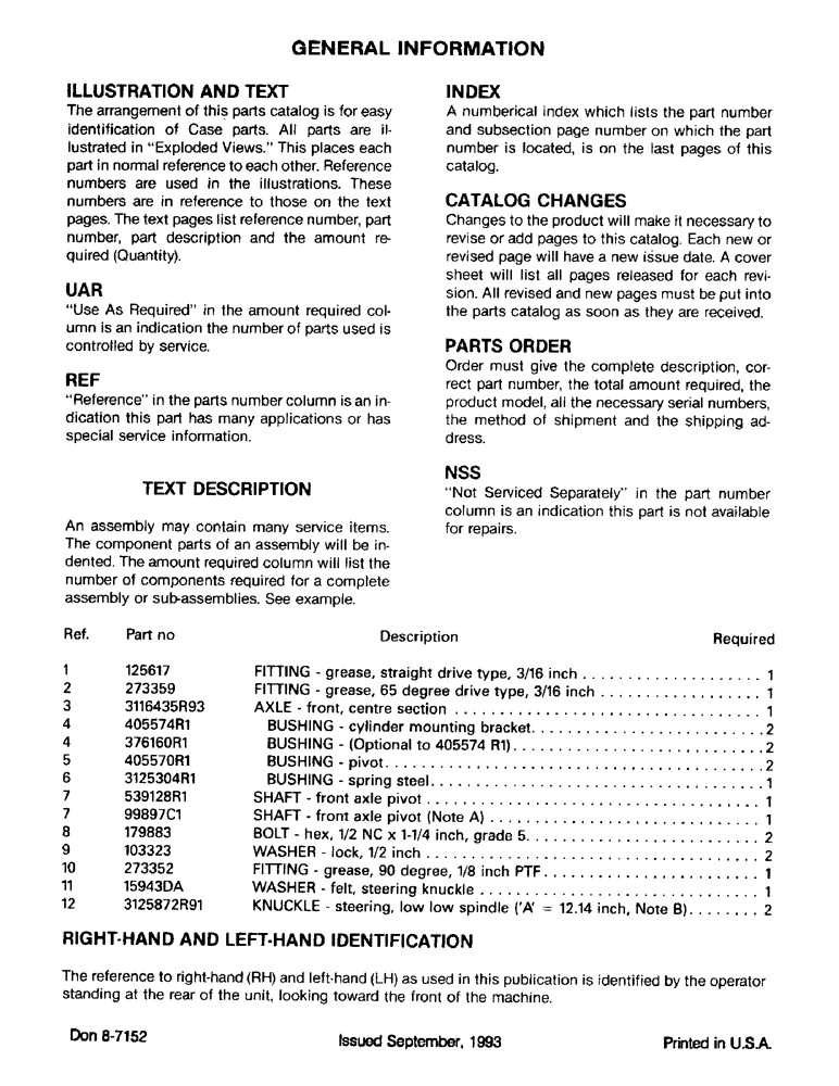 Схема запчастей Case IH 895 - (1-04) - GENERAL INFORMATION (00) - PICTORIAL INDEX