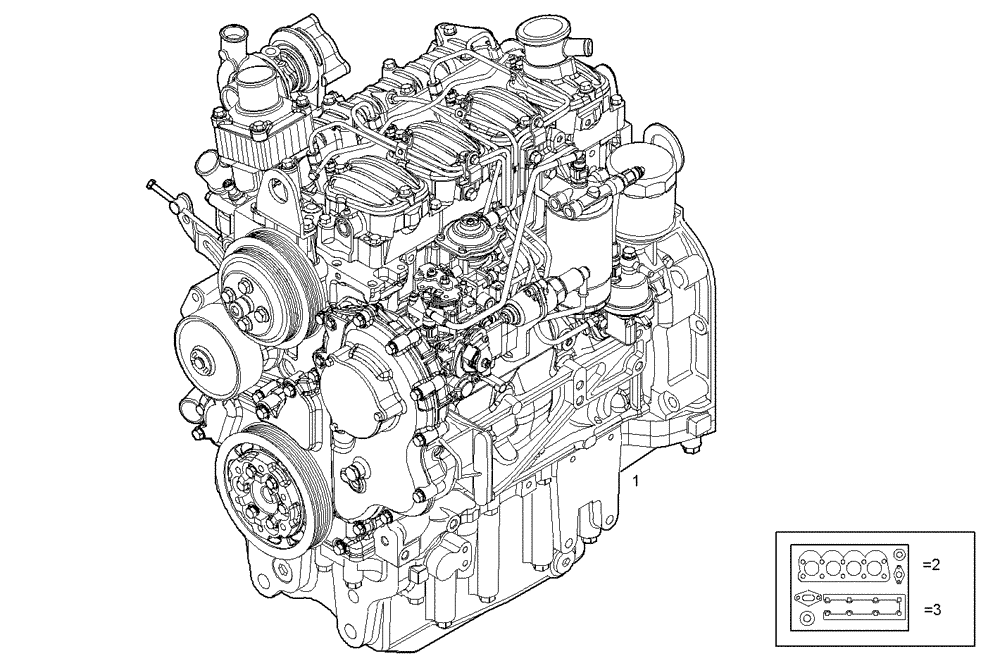 Схема запчастей Case IH F5AE9484B A005 - (0002.289) - COMPLETE ENGINE (10) - ENGINE