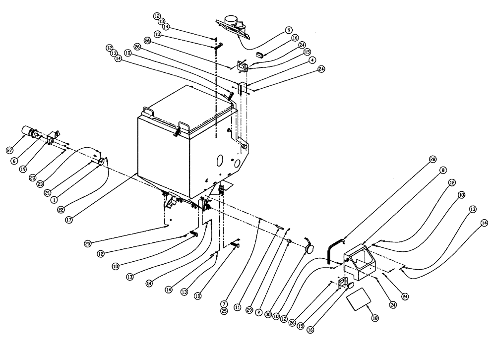 Схема запчастей Case IH 438 - (02-010) - PARTS GROUP, DOUBLE BIN W/AUGER, RH, 50 CU FT Bin Group