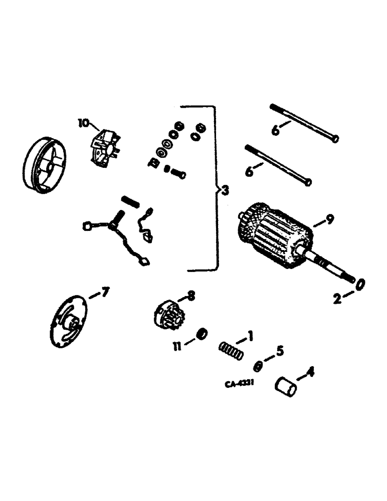 Схема запчастей Case IH 4120 - (08-2) - ELECTRICAL, STARTER MOTOR (06) - ELECTRICAL