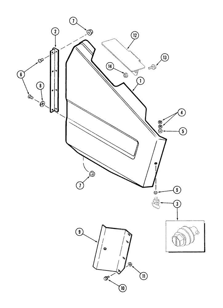 Схема запчастей Case IH 1010 - (09C-07) - AUGER DRIVE SHIELDS AND SUPPORTS (09) - CHASSIS/ATTACHMENTS