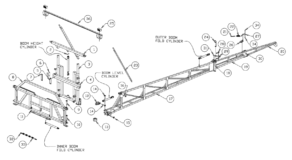 Схема запчастей Case IH PATRIOT XL - (08-002) - BOOM ASSEMBLY (75) (09) - BOOMS