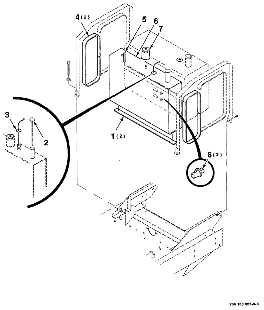 Схема запчастей Case IH 8870 - (08-50) - OIL RESERVOIR AND MOUNTING ASSEMBLY (35) - HYDRAULIC SYSTEMS