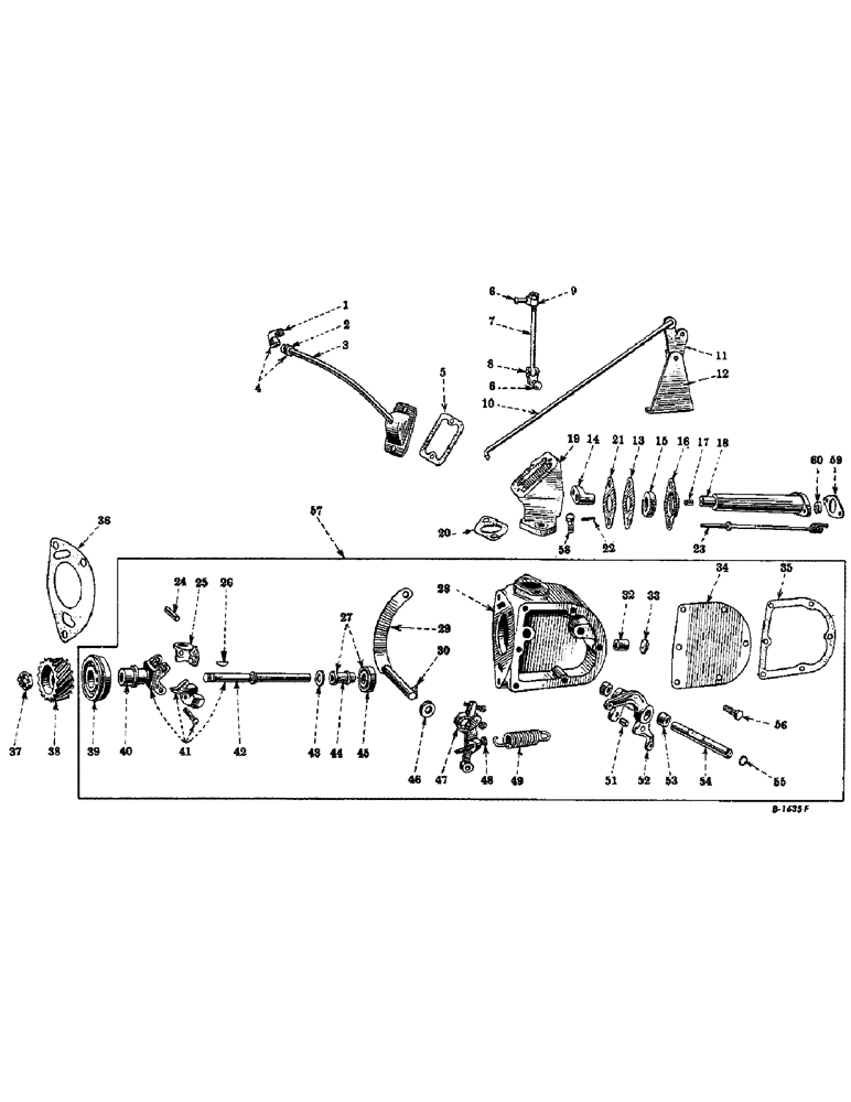 Схема запчастей Case IH FARMALL MD - (029) - CARBURETED ENGINE, GOVERNOR AND CONNECTIONS (01) - ENGINE