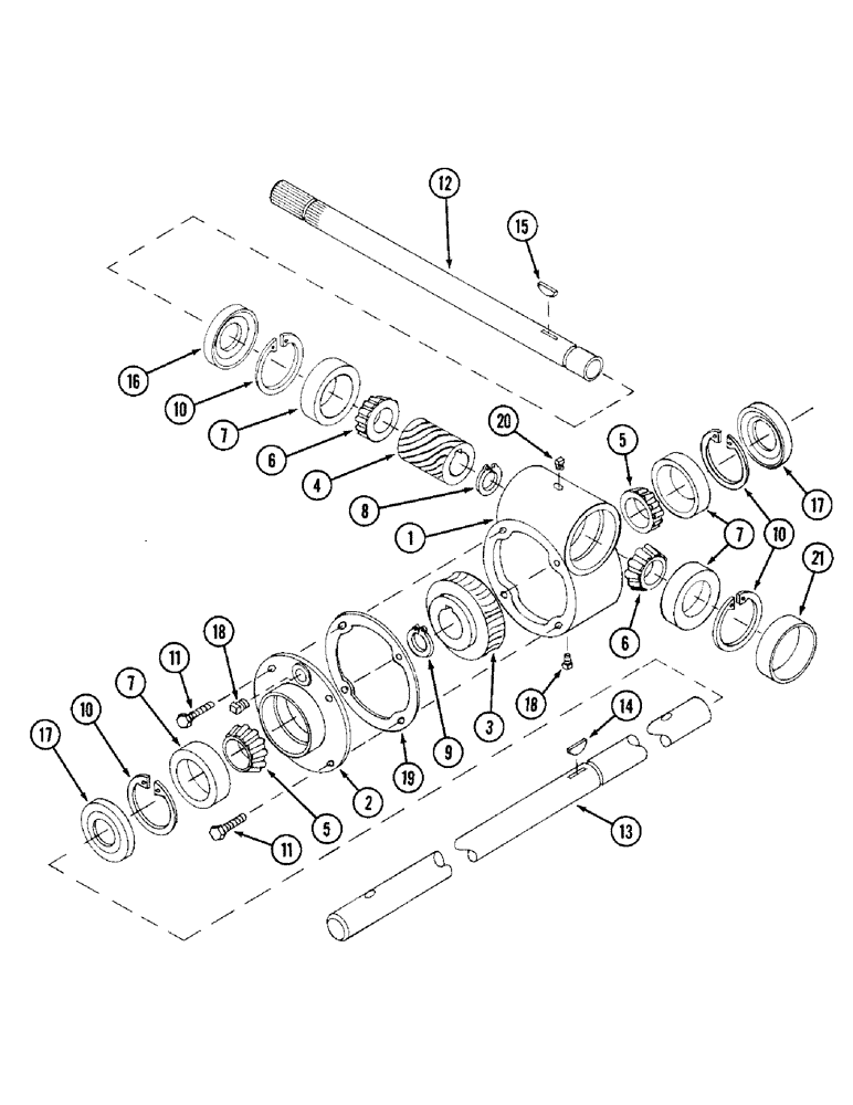 Схема запчастей Case IH C100 - (44) - DRIVE GEARBOX 