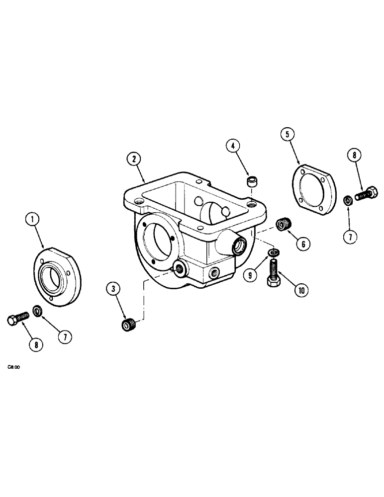 Схема запчастей Case IH 2150 - (6-062) - TRANSFER GEARBOX (06) - POWER TRAIN