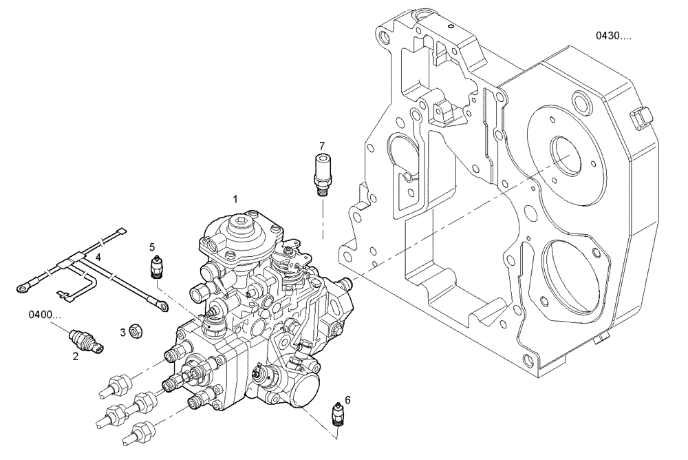 Схема запчастей Case IH F4BE0484F D606 - (1400.313) - INJECTION PUMP ASSY 