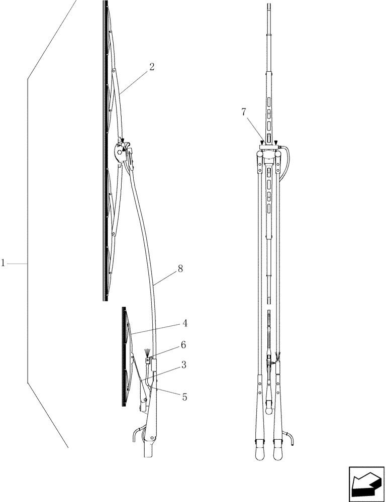 Схема запчастей Case IH 7010 - (55.518.04[01]) - WINDSHIELD WIPER - DOUBLE BLADE (55) - ELECTRICAL SYSTEMS