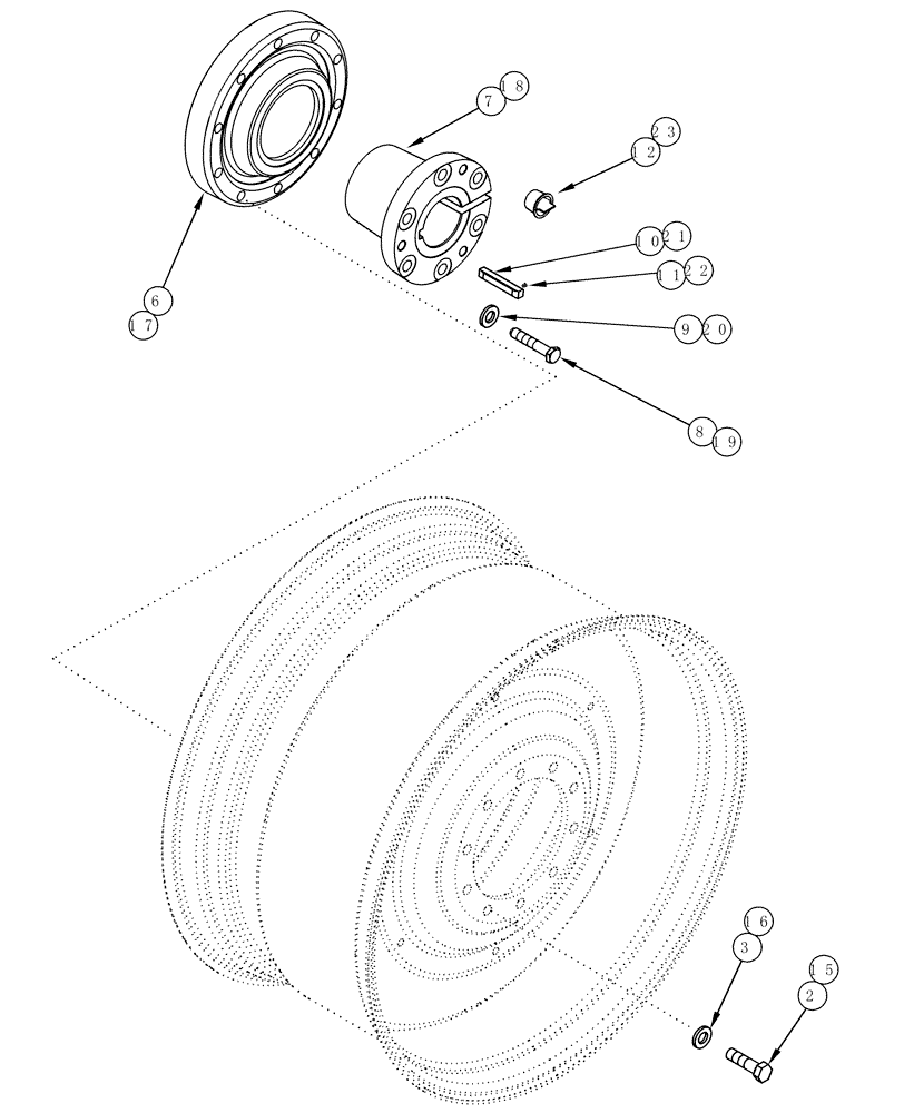 Схема запчастей Case IH MX285 - (06-55) - HUB ASSEMBLY - REAR WHEEL (06) - POWER TRAIN