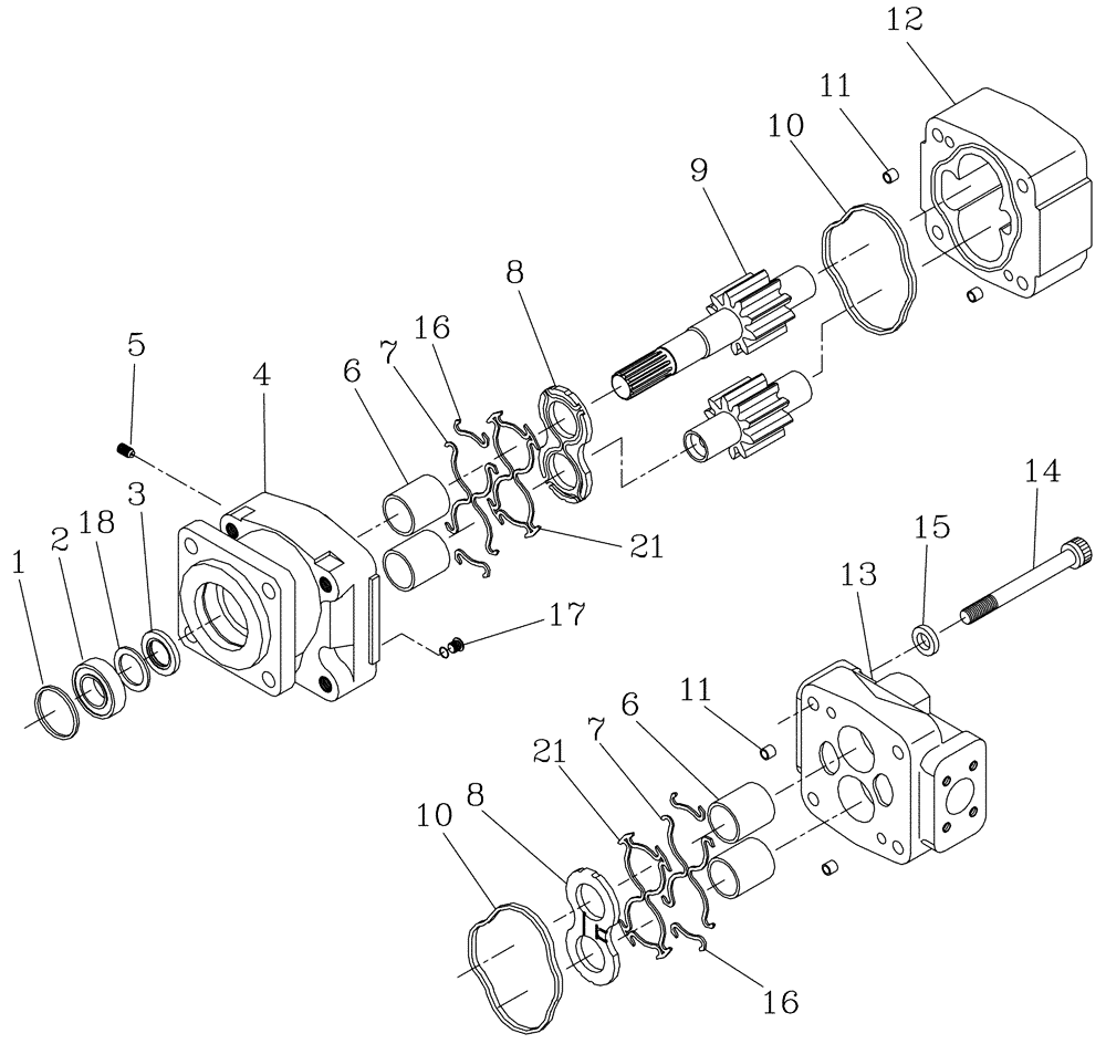 Схема запчастей Case IH 7700 - (B03[11]) - HYDRAULIC MOTOR {M365A} Hydraulic Components & Circuits