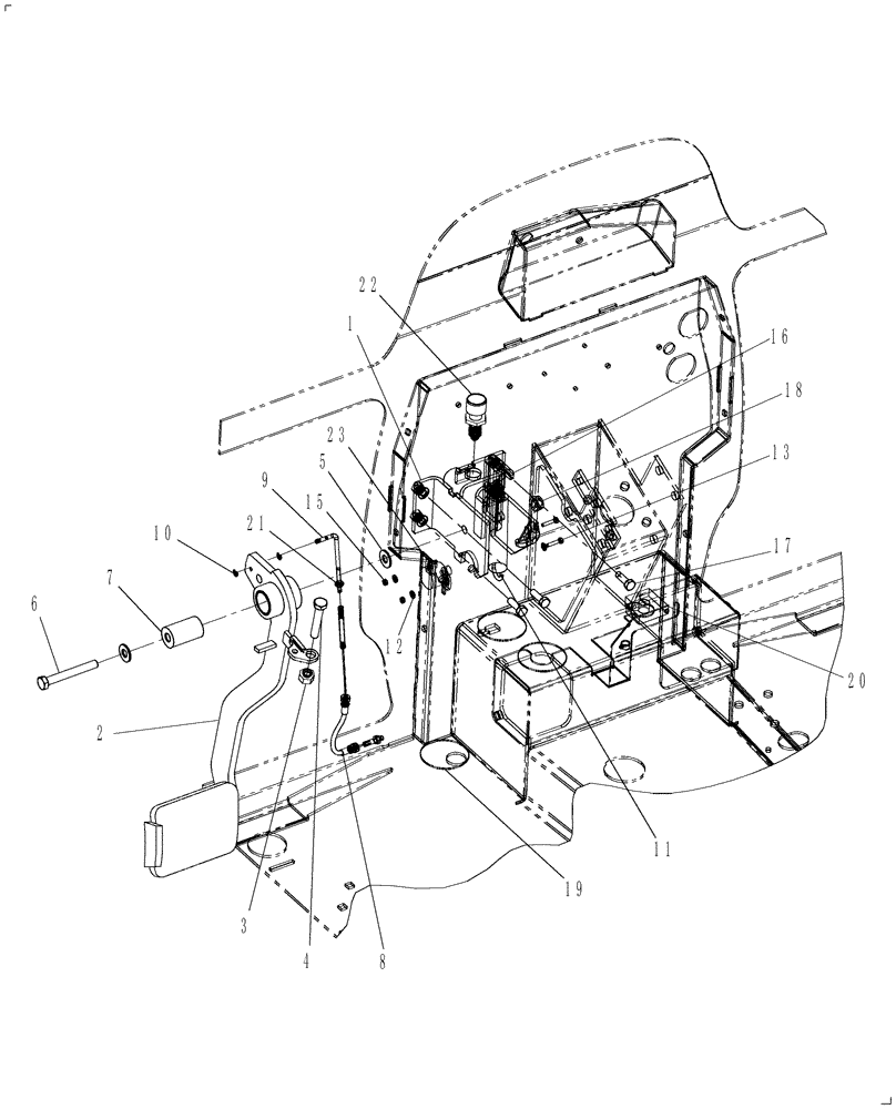 Схема запчастей Case IH FARMALL 60 - (03.01.04) - CLUTCH PEDAL - ON & ABOVE PIN Z8DH22043 - EHSS (03) - TRANSMISSION