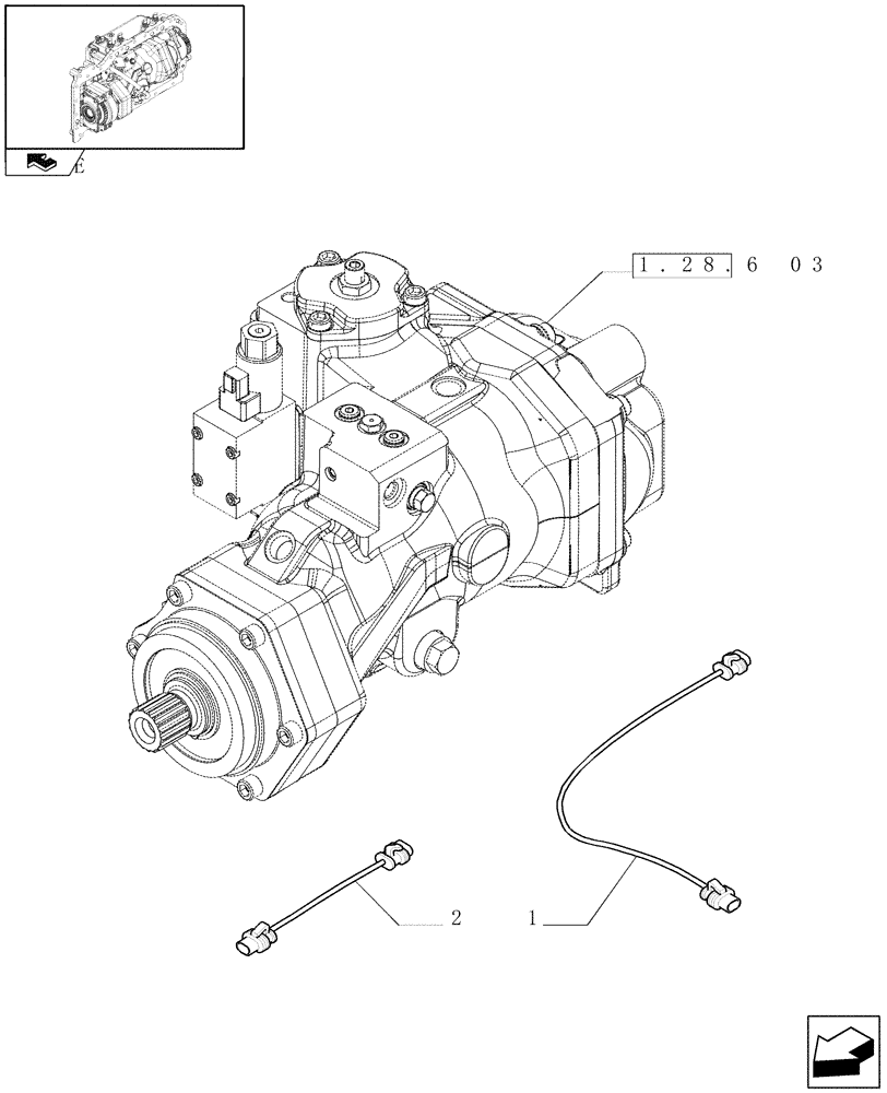 Схема запчастей Case IH PUMA 225 - (1.75.4[06]) - HYDROSTATIC PUMP HARNESS (06) - ELECTRICAL SYSTEMS