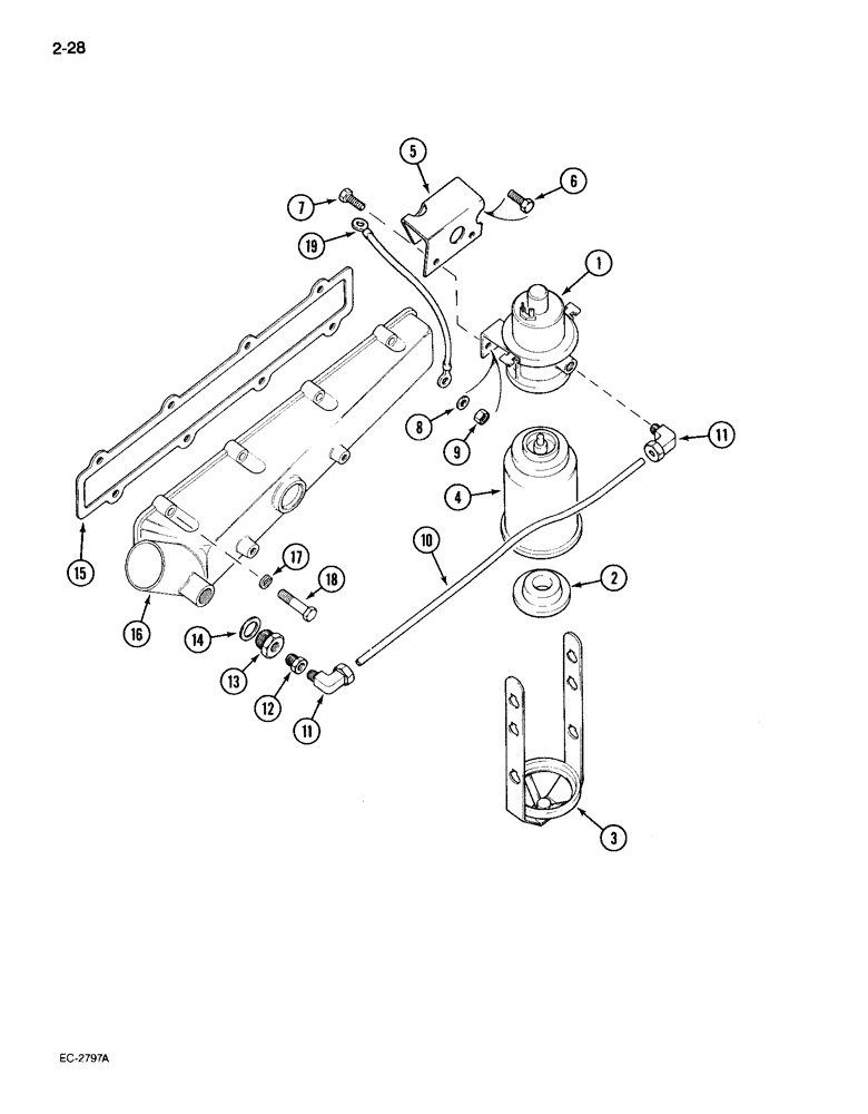 Схема запчастей Case IH 895 - (2-28) - ETHER STARTING (02) - ENGINE