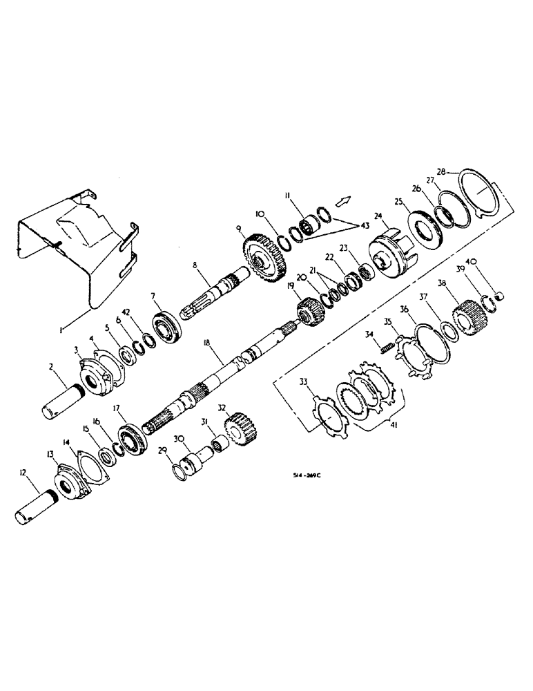 Схема запчастей Case IH 784 - (07-22) - DRIVE TRAIN, INDEPENDENT POWER TAKE-OFF, DUAL SPEED (04) - Drive Train