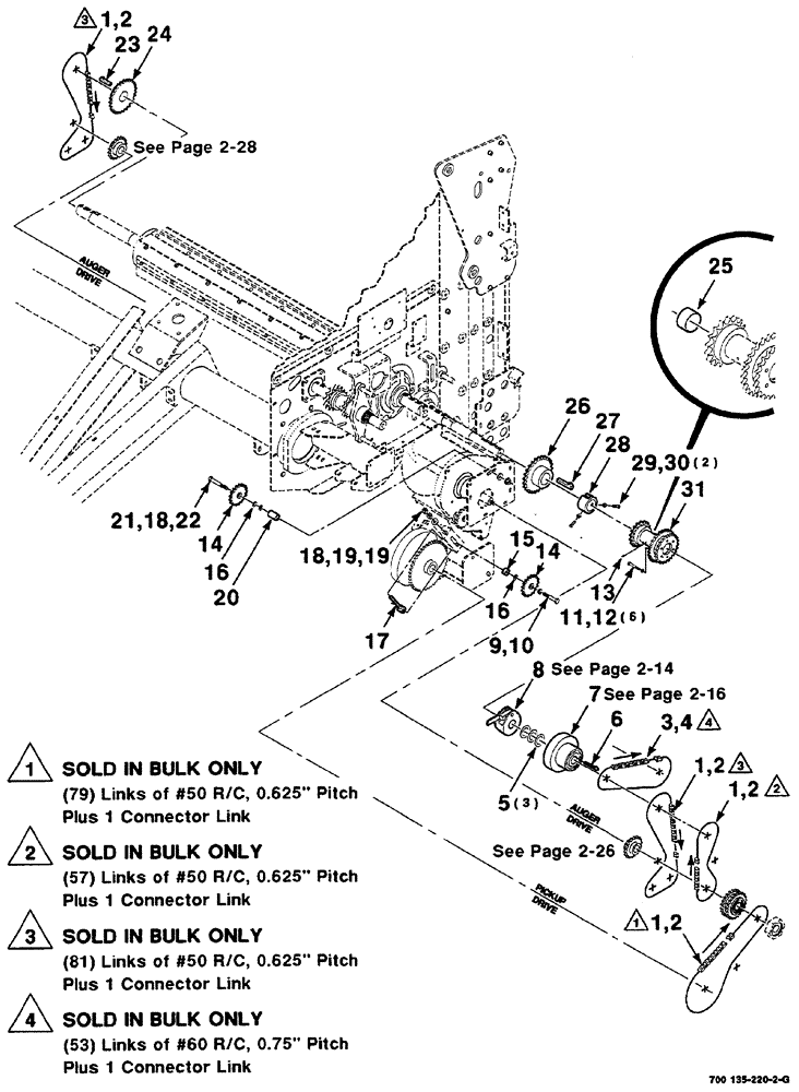 Схема запчастей Case IH RS561 - (02-012) - PICKUP AND AUGER DRIVE ASSEMBLY Driveline