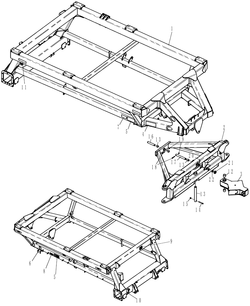 Схема запчастей Case IH 3580 - (39.100.01) - FRAME - DECALS / FRONT AXLE (39) - FRAMES AND BALLASTING