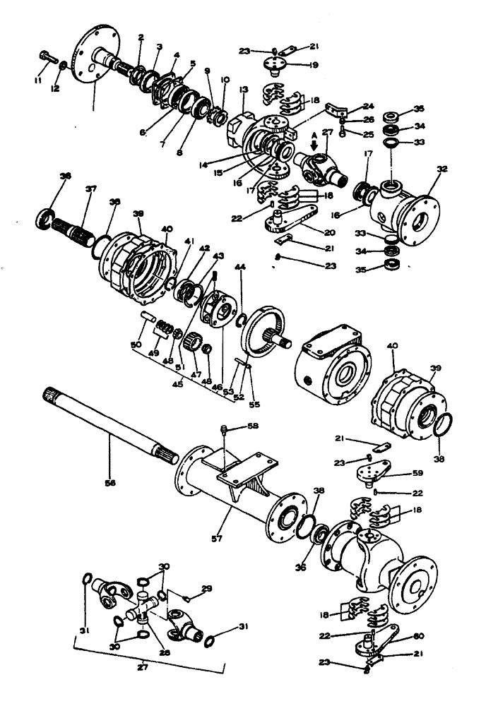 Схема запчастей Case IH 884 - (07-088) - FRONT AXLE - 4 WHEEL DRIVE - 4 WHEEL DRIVE (04) - Drive Train