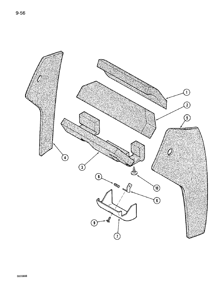 Схема запчастей Case IH 7120 - (9-056) - INSTRUMENT PANEL ACOUSTICAL, CAB (09) - CHASSIS/ATTACHMENTS