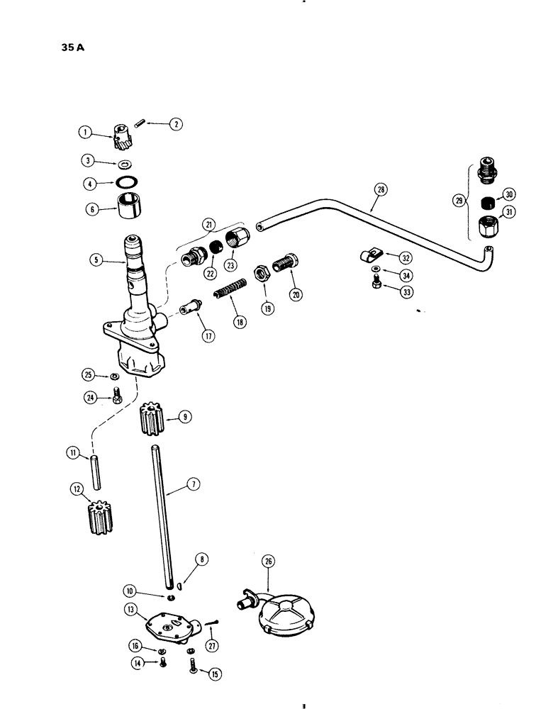 Схема запчастей Case IH 730 SERIES - (035A) - OIL PUMP, 251 AND 284 SPARK IGNITION ENGINES, USED PRIOR TO ENG. S/N 2174225 (02) - ENGINE