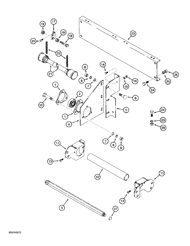 Схема запчастей Case IH 1640 - (09-07) - 1083 HEADER DRIVE SHAFTS (09) - CHASSIS