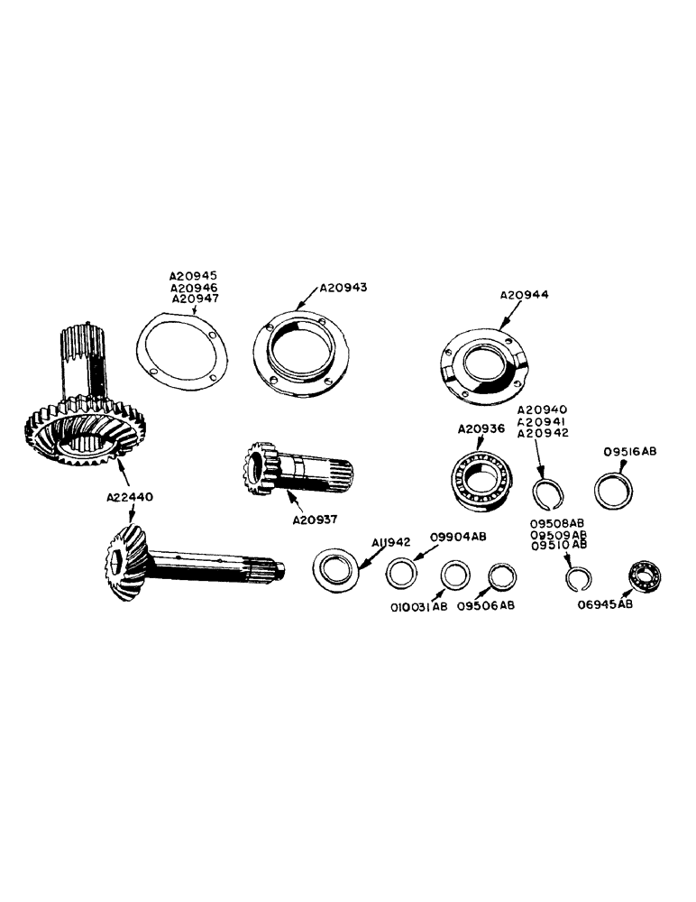 Схема запчастей Case IH 940 - (2-068) - CLUTCH SHAFT (06) - POWER TRAIN