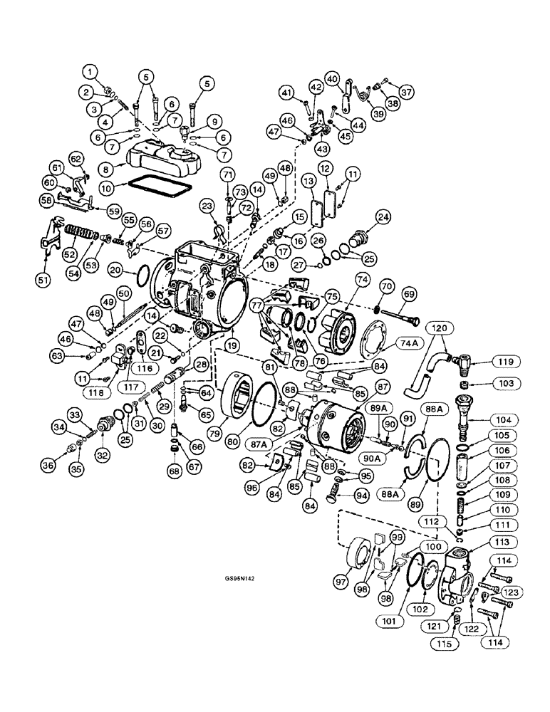 Схема запчастей Case IH DT-429 - (9-22) - FUEL INJECTION PUMP, ROOSA-MASTER, 4100 TRACTORS 