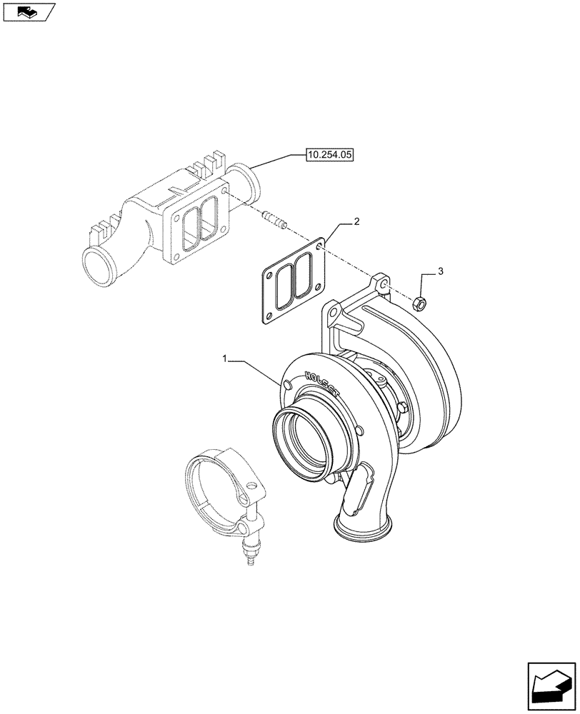 Схема запчастей Case IH F2CFE613T E003 - (10.250.01) - TURBOCHARGER (504213453) (10) - ENGINE