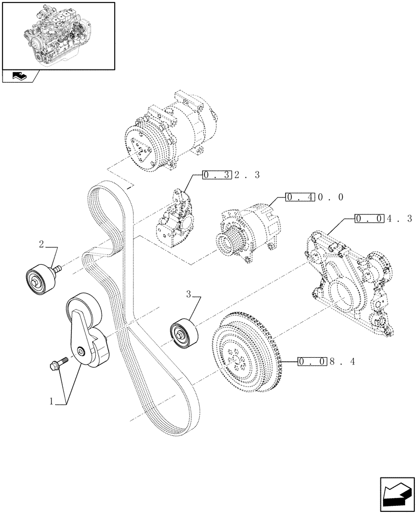 Схема запчастей Case IH F4GE9684B J600 - (0.34.0) - WATER PUMP - CONTROL (2855249) 