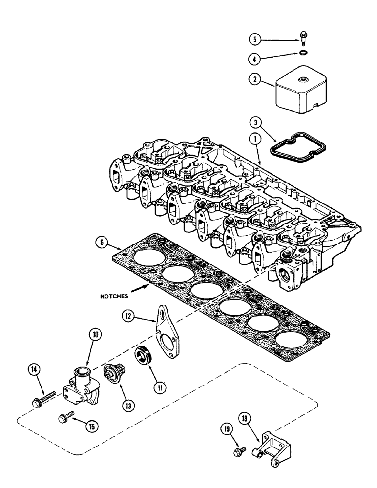 Схема запчастей Case IH 2096 - (2-020) - CYLINDER HEAD COVERS, 6TA-590 DIESEL ENGINE (02) - ENGINE