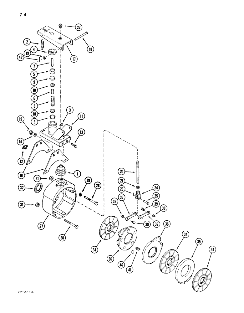 Схема запчастей Case IH 1640 - (7-04) - MASTER BRAKES (5.1) - BRAKES