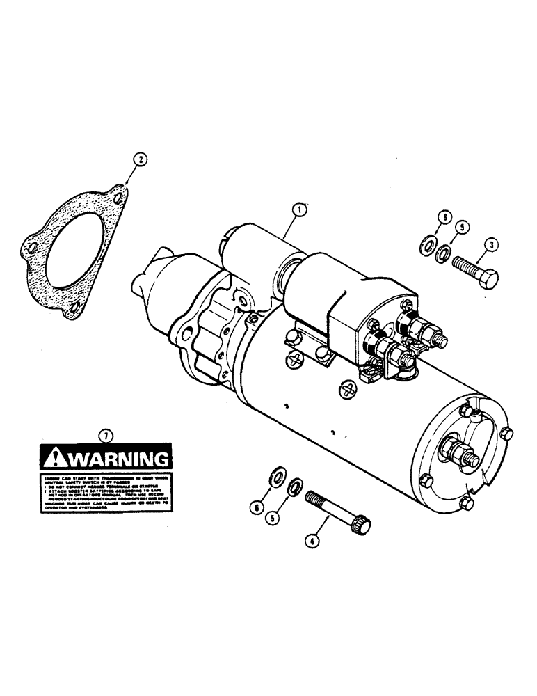 Схема запчастей Case IH 2590 - (4-114) - STARTER MOUNTING (04) - ELECTRICAL SYSTEMS