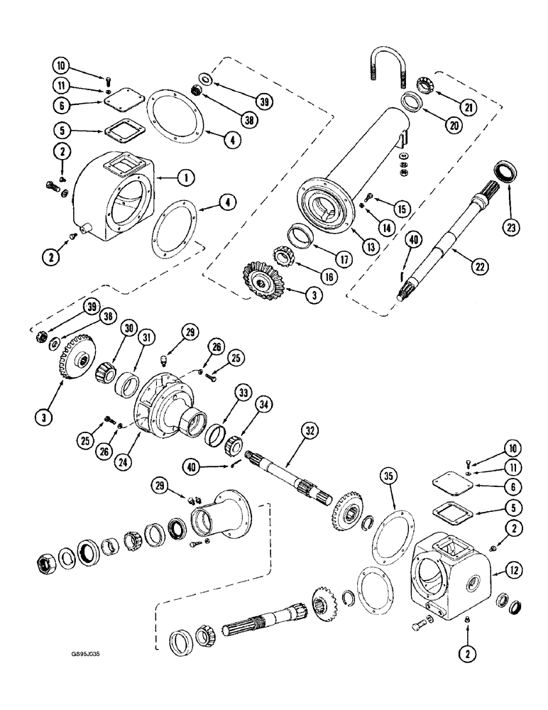 Схема запчастей Case IH 1682 - (9-016) - MAIN DRIVE GEAR BOX ASSEMBLY (09) - CHASSIS ATTACHMENTS