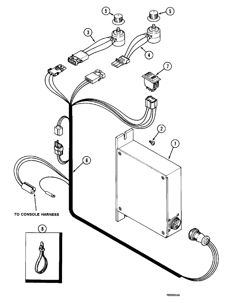 Схема запчастей Case IH 1680 - (4-40) - AUTOMATIC HEADER HEIGHT CONTROL HARNESS (06) - ELECTRICAL