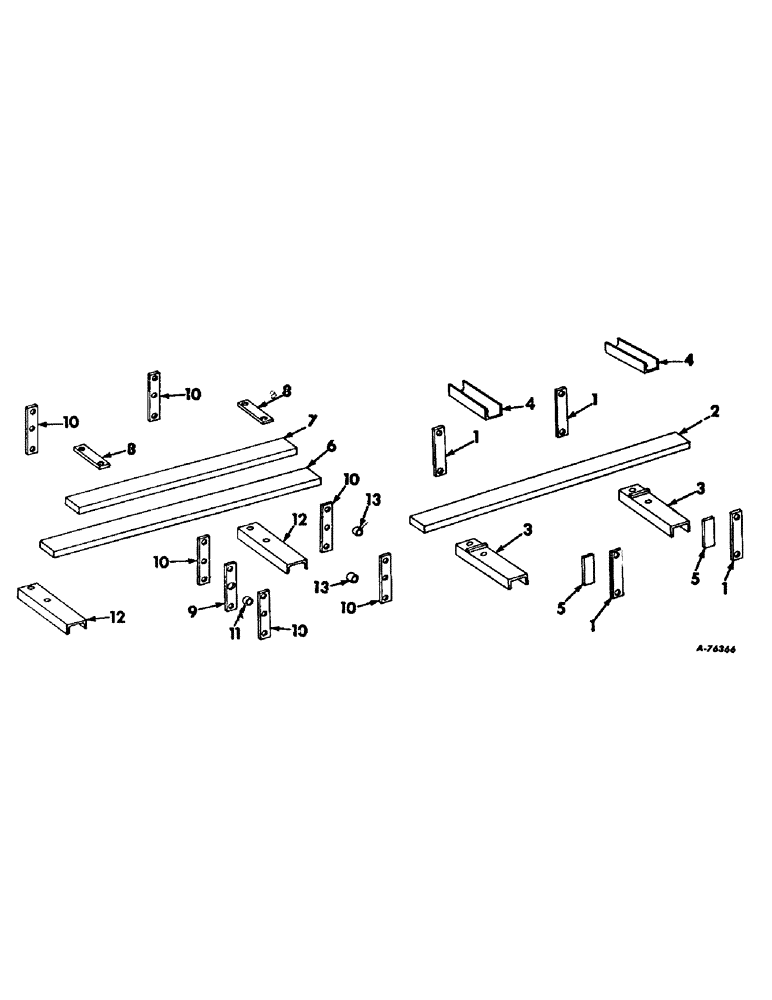 Схема запчастей Case IH 228 - (A-36) - WEIGHTS COUNTER BALANCE, FOR USE W/105, 205 AND 315 COMBINES (58) - ATTACHMENTS/HEADERS