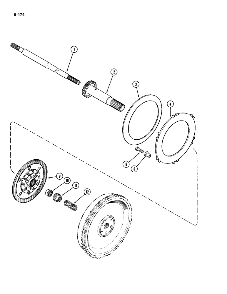 Схема запчастей Case IH 2094 - (6-174) - POWER SHIFT TRANSMISSION, TORQUE LIMITER (06) - POWER TRAIN