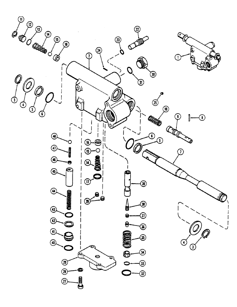 Схема запчастей Case IH 2670 - (402) - DEPTH CONTROL VALVE ASSEMBLY (08) - HYDRAULICS