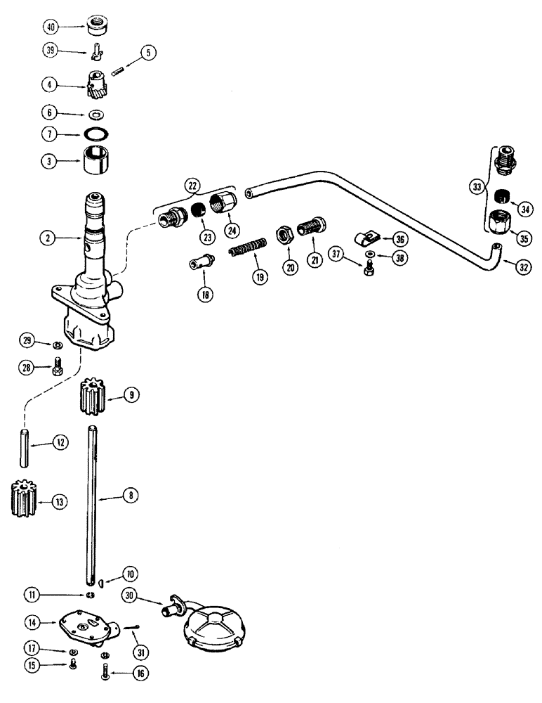 Схема запчастей Case IH 930-SERIES - (017A) - CAM DRIVEN OIL PUMP, (401) DIESEL ENGINE, USED PRIOR TO ENGINE SERIAL NUMBER 2174169 (02) - ENGINE