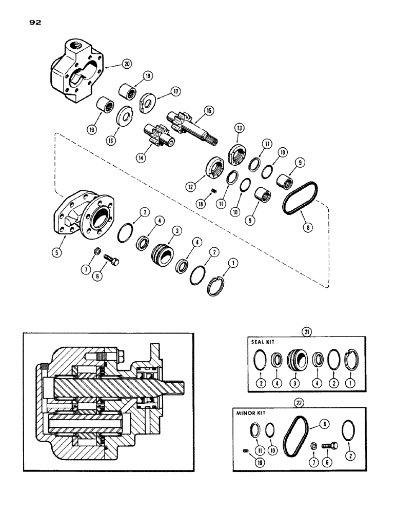 Схема запчастей Case IH 1200 - (092) - OIL PUMP (06) - POWER TRAIN