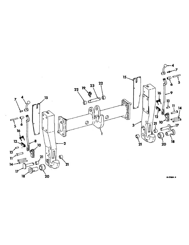 Схема запчастей Case IH 1256 - (K-08) - DRAWBARS AND HITCHES, QUICK COUPLER, CATEGORY III CONVERTIBLE TO CATEGORY II HITCH Drawbars & Hitches