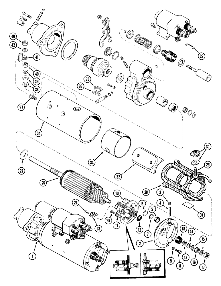 Схема запчастей Case IH 4690 - (4-100) - STARTER ASSEMBLY (04) - ELECTRICAL SYSTEMS